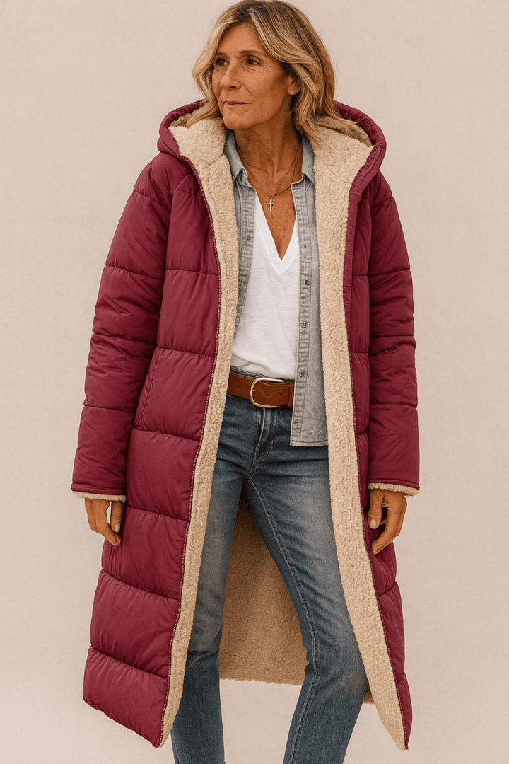 Flora longline wrap front coat – image 10