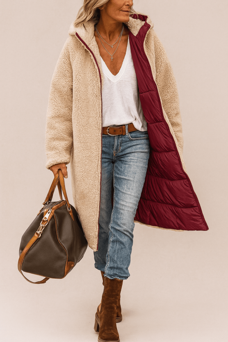 Flora longline wrap front coat – image 11