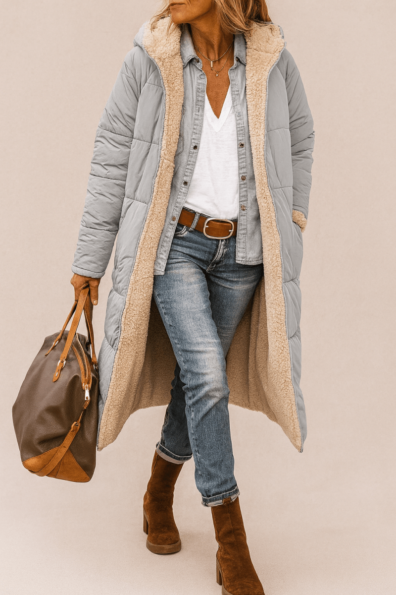 Flora longline wrap front coat – image 14