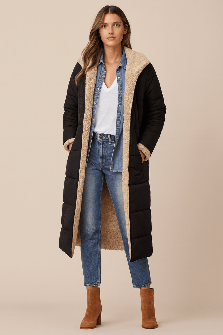 Flora longline wrap front coat – image 3