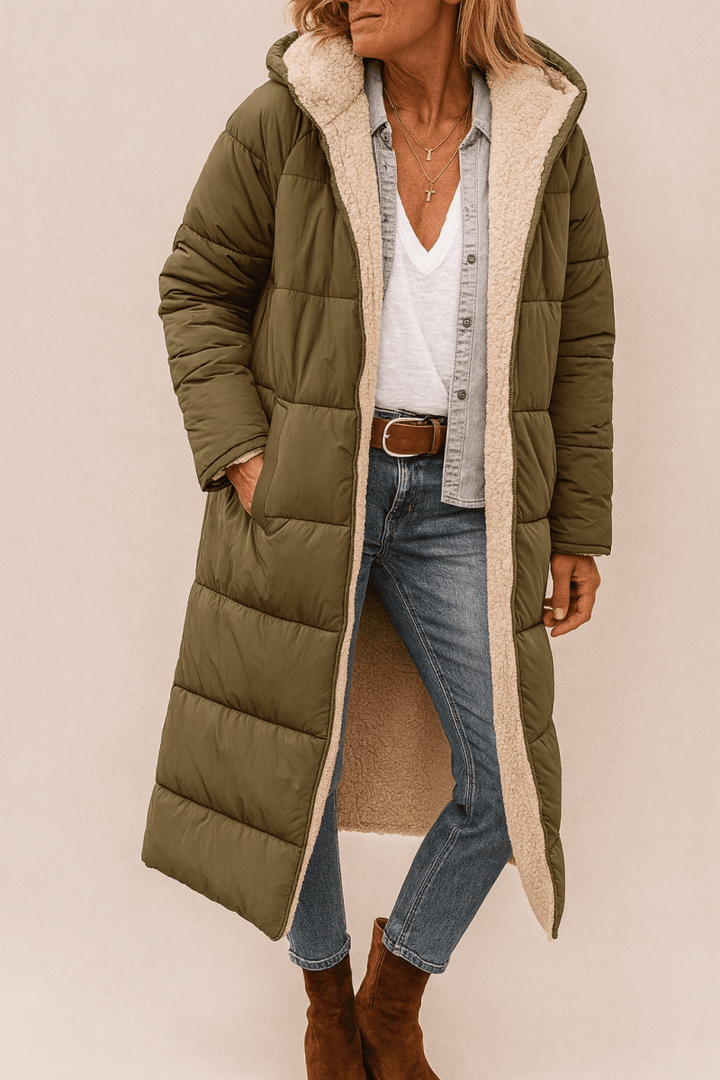 Flora longline wrap front coat – image 6