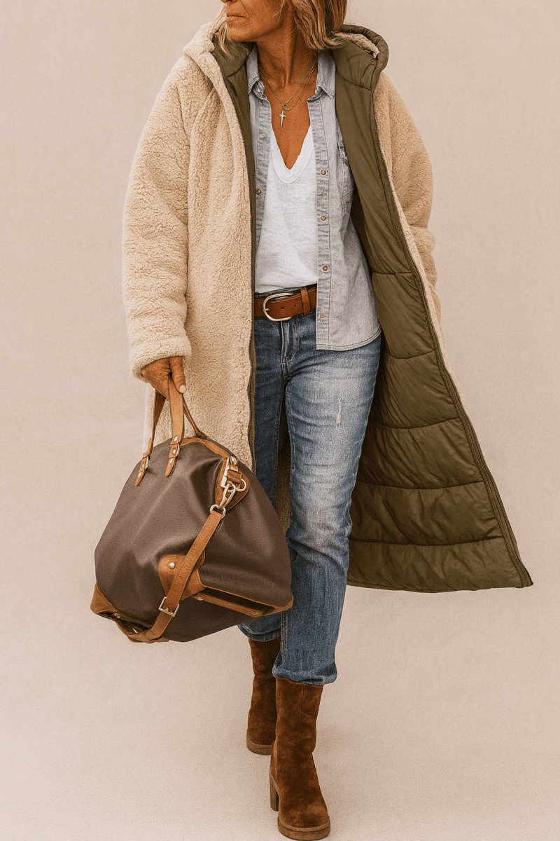 Flora longline wrap front coat – image 7