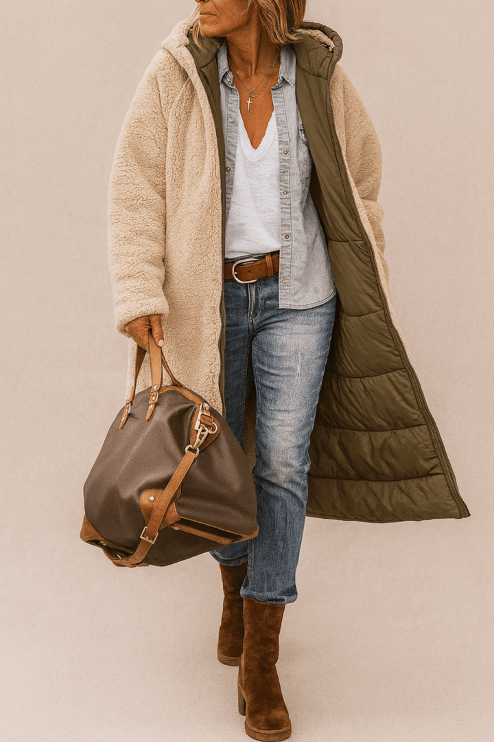 Flora longline wrap front coat – image 7