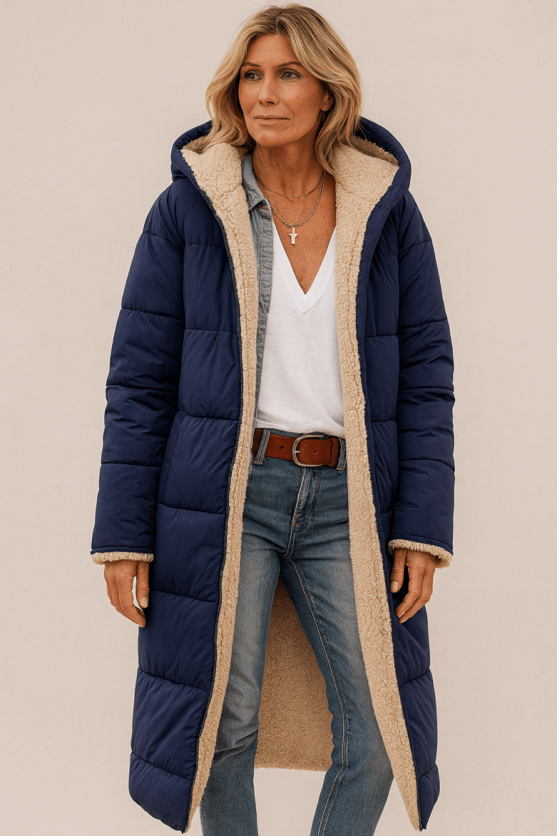 Flora longline wrap front coat – image 8