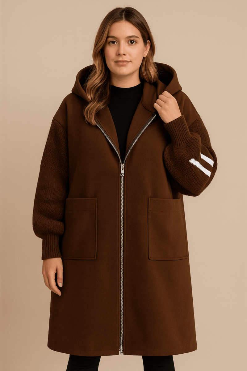 Monroe knitted hooded long sweater coat – image 5
