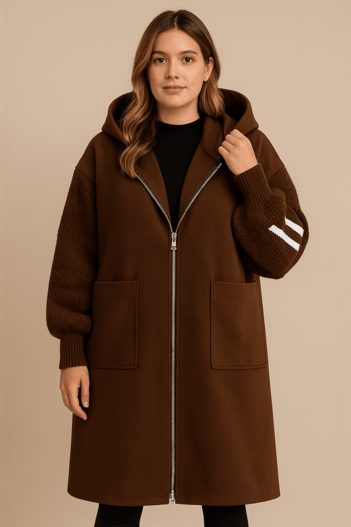 Monroe knitted hooded long sweater coat – image 5