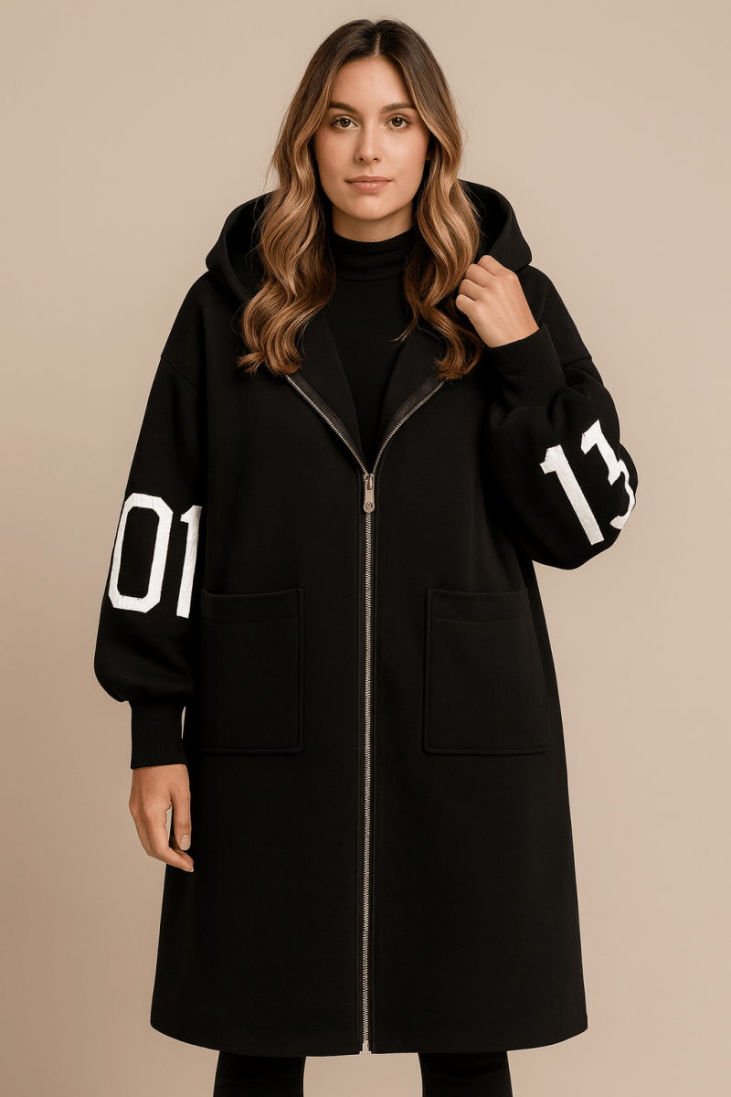 Monroe knitted hooded long sweater coat – image 3