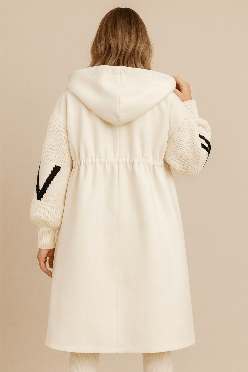 Monroe knitted hooded long sweater coat – image 2