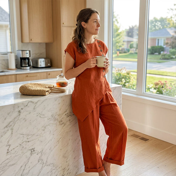 Rowan tunic and wide leg pants set – image 13