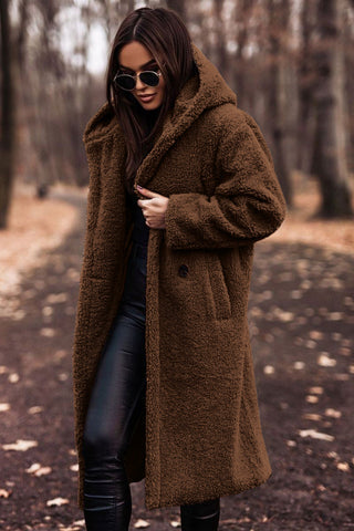 Melissa long hooded teddy coat – image 3