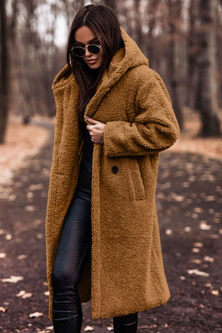 Melissa long hooded teddy coat – image 5