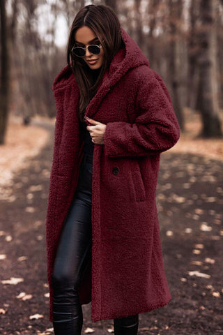 Melissa long hooded teddy coat – image 7