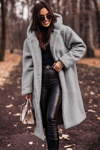 Melissa long hooded teddy coat – image 8