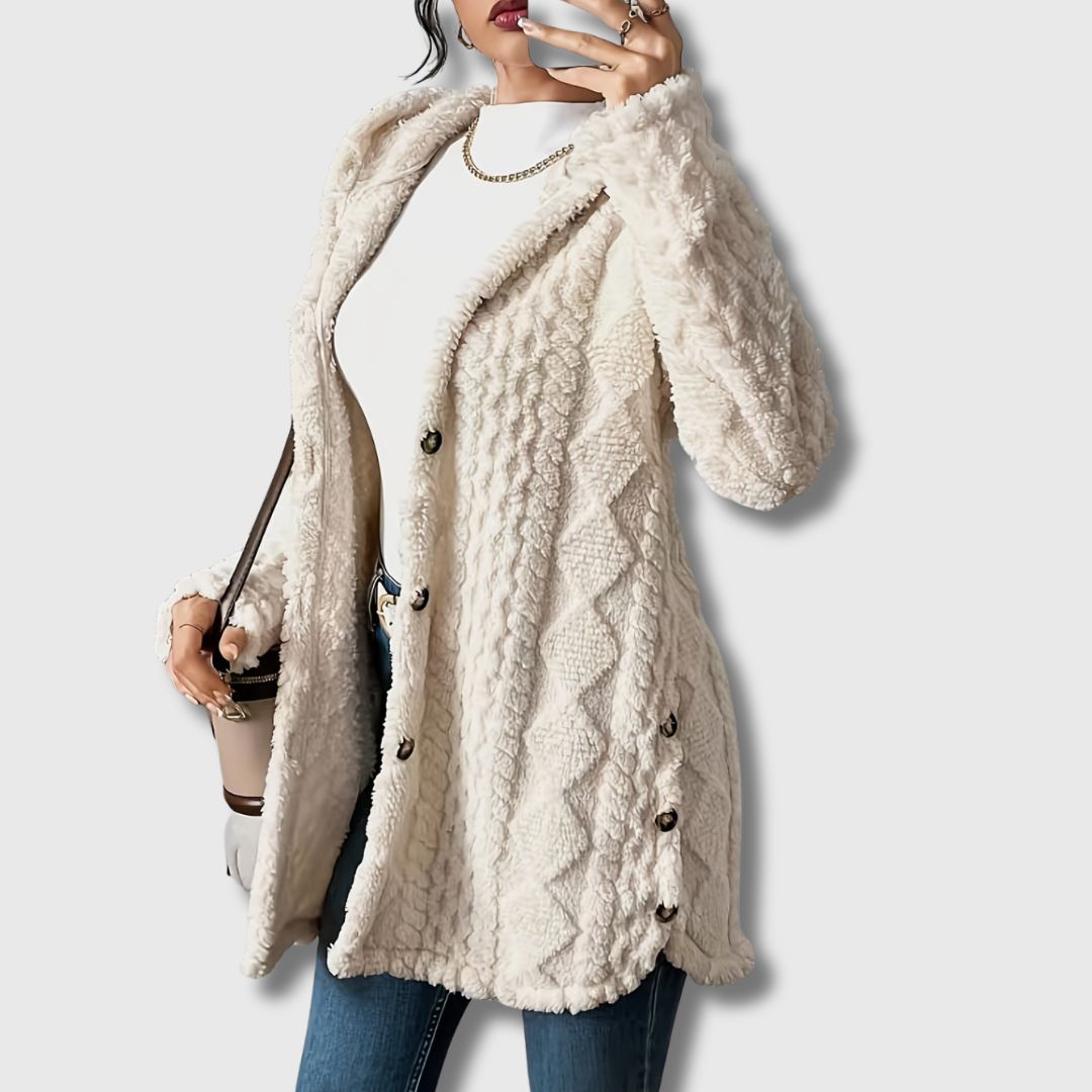 Juliette hooded tailored long coat