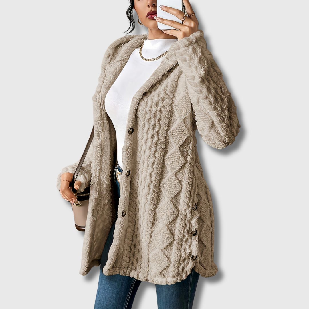 Juliette hooded tailored long coat – image 2