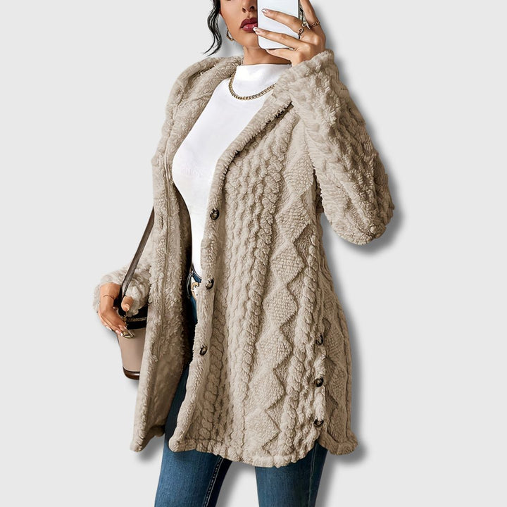 Juliette hooded tailored long coat – image 2