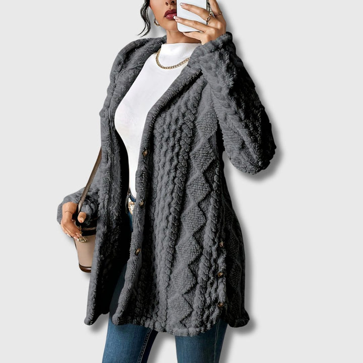Juliette hooded tailored long coat – image 4