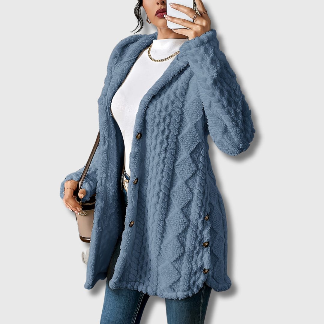 Juliette hooded tailored long coat – image 8