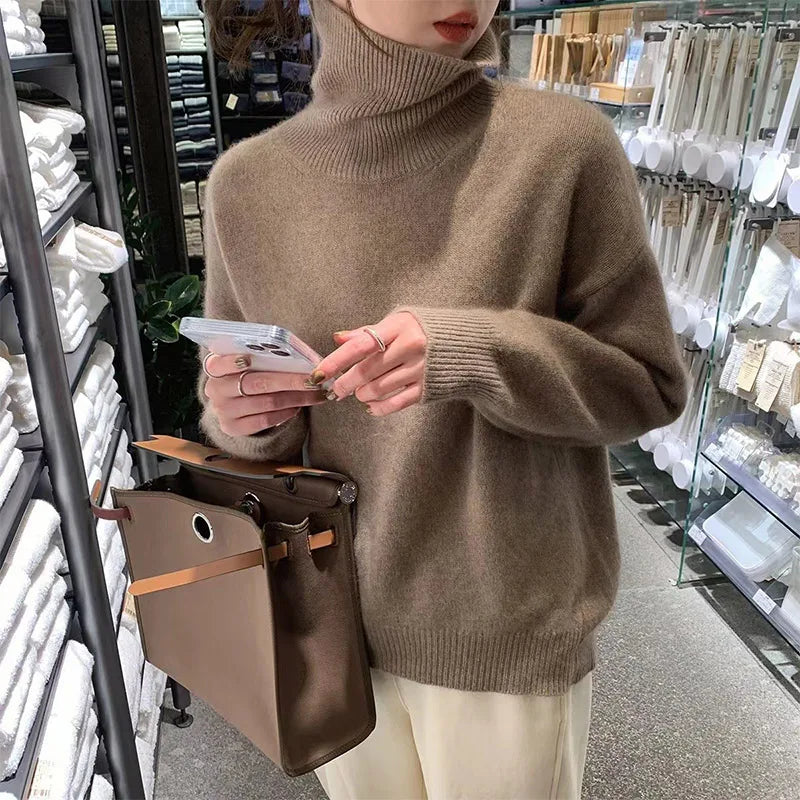 Keira ribbed knit turtleneck sweater – image 3
