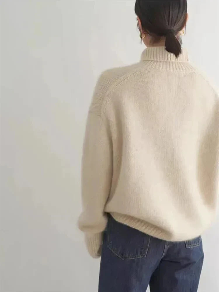 Keira ribbed knit turtleneck sweater – image 7