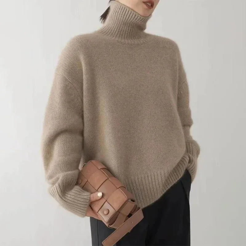 Keira ribbed knit turtleneck sweater – image 2