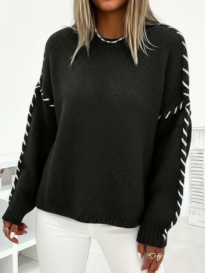 Madison oversized crew neck sweater – image 9