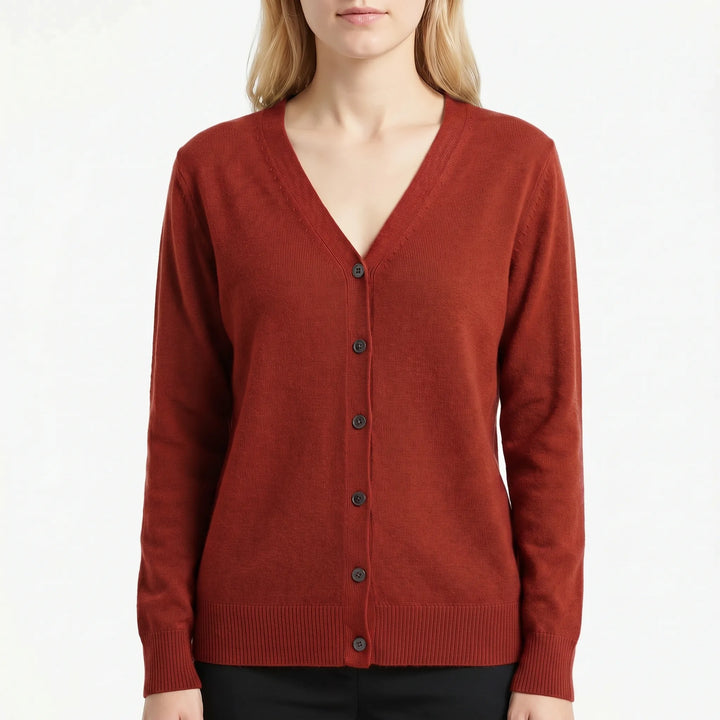 Sloan drop shoulder v neck button cardigan – image 10