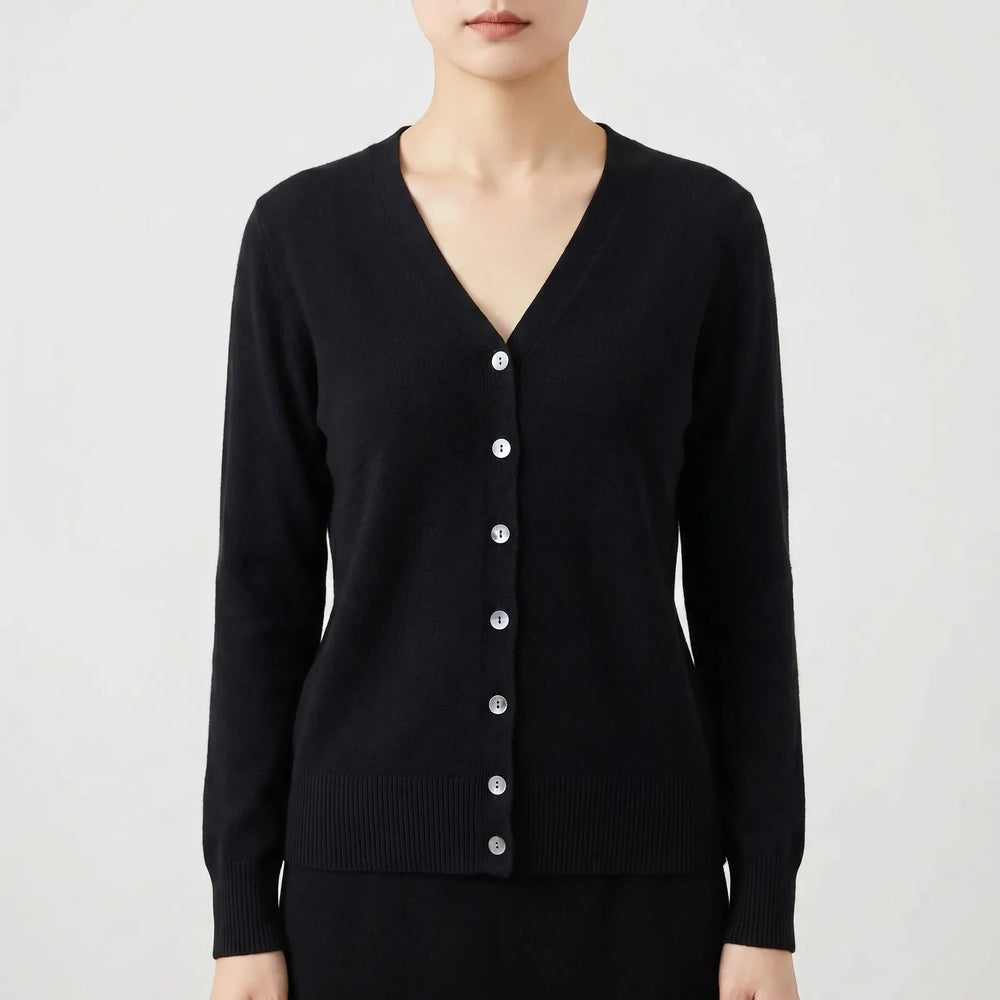 Sloan drop shoulder v neck button cardigan – image 2