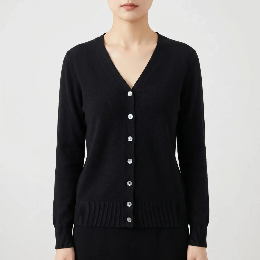 Sloan drop shoulder v neck button cardigan – image 2