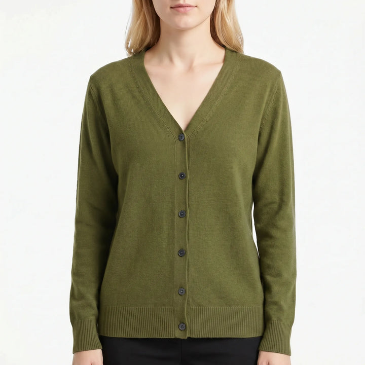 Sloan drop shoulder v neck button cardigan – image 3