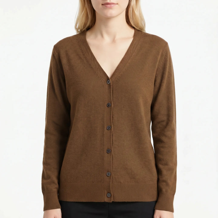 Sloan drop shoulder v neck button cardigan – image 6