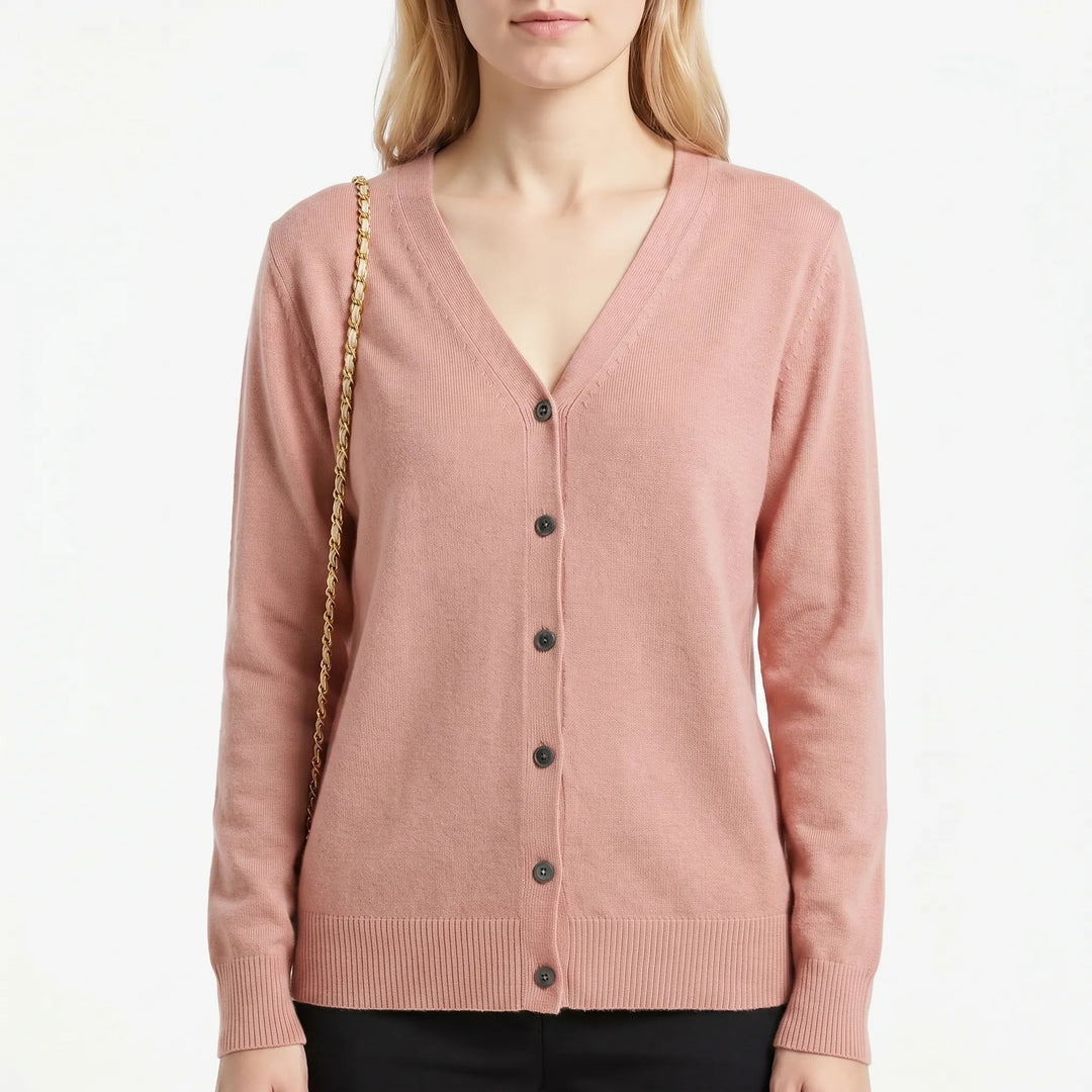 Sloan drop shoulder v neck button cardigan – image 7