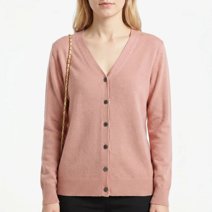 Sloan drop shoulder v neck button cardigan – image 7