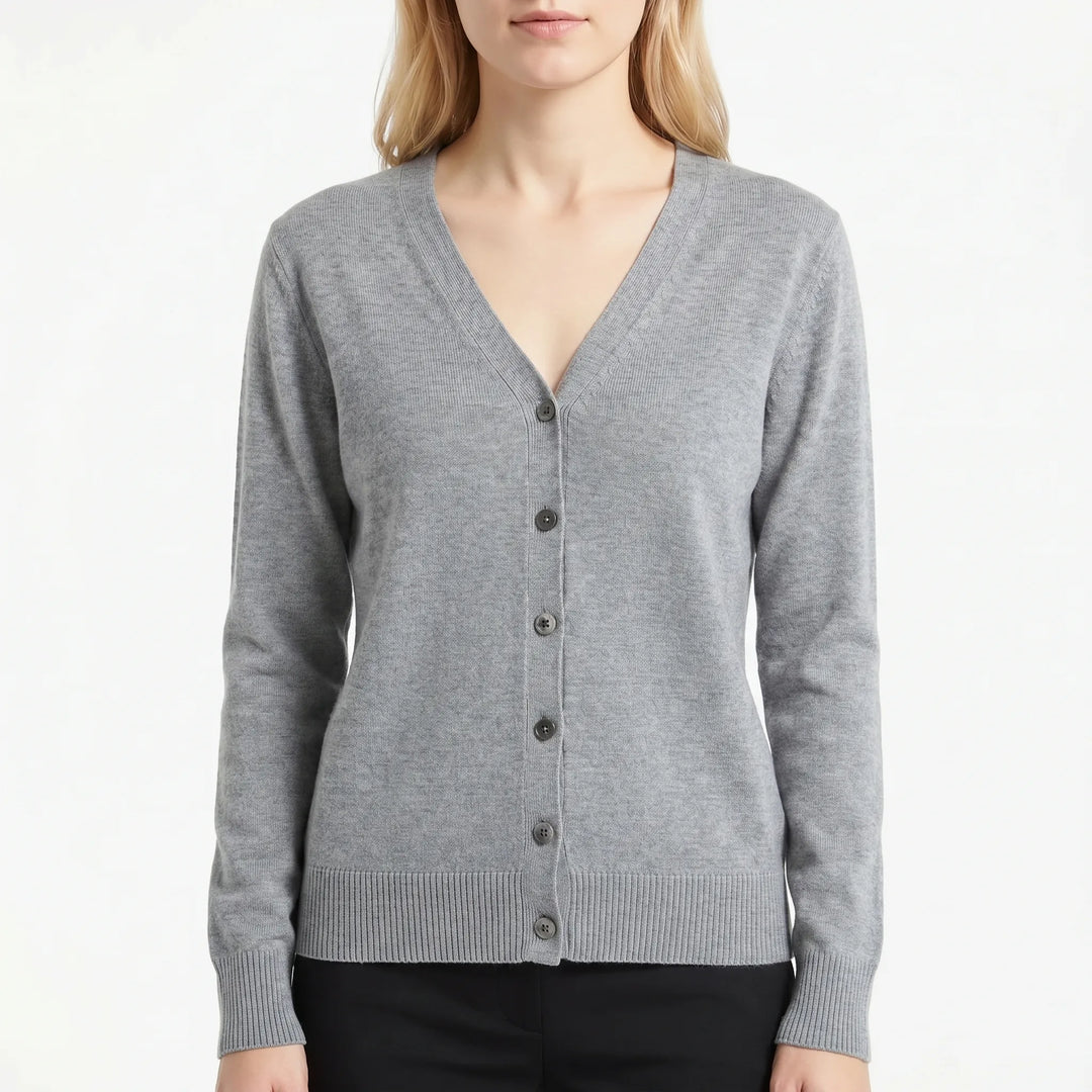 Sloan drop shoulder v neck button cardigan – image 8