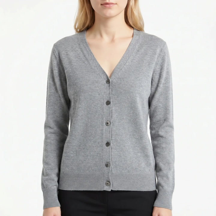 Sloan drop shoulder v neck button cardigan – image 8