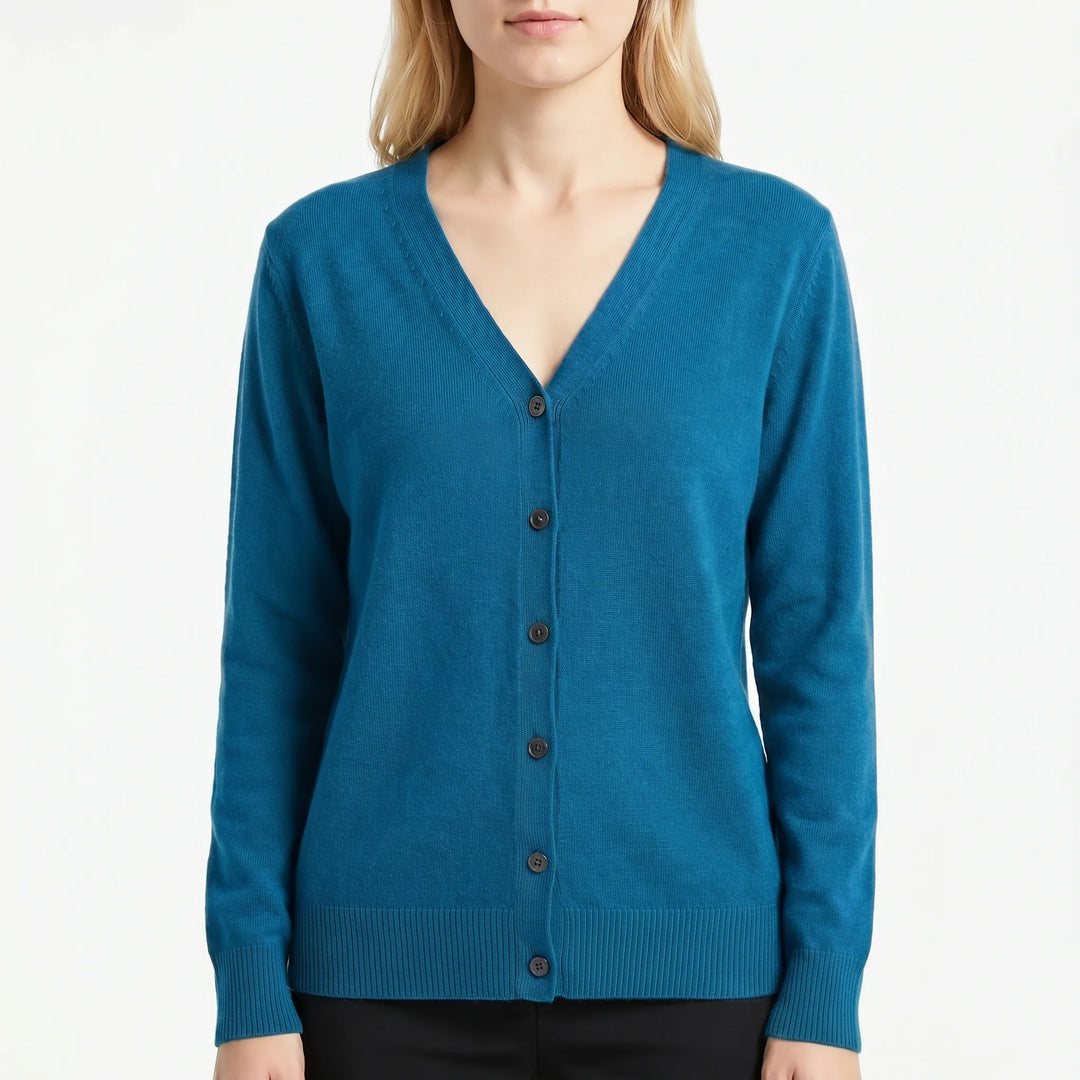 Sloan drop shoulder v neck button cardigan – image 9