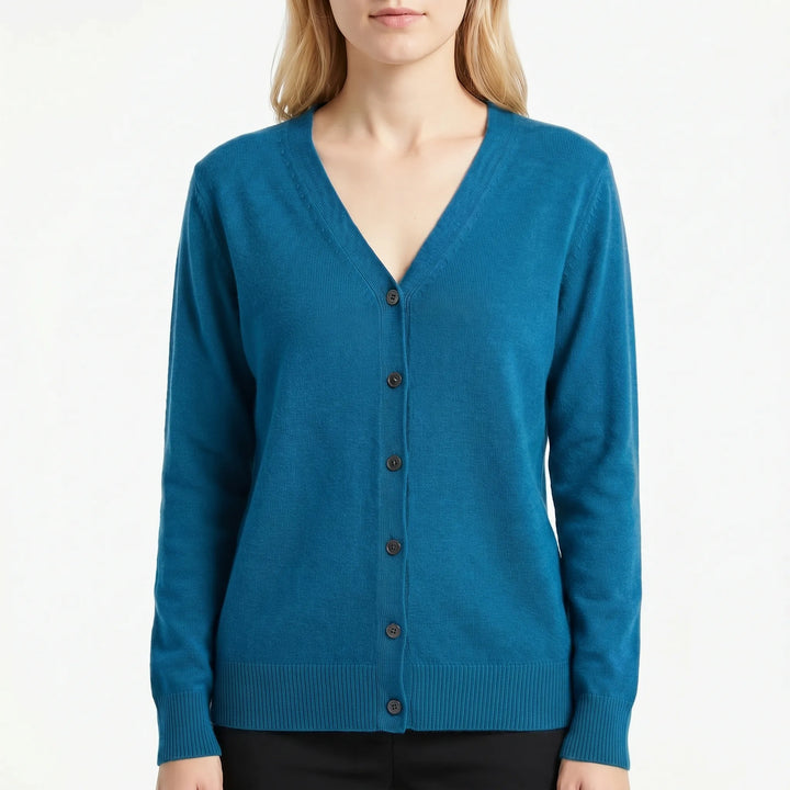 Sloan drop shoulder v neck button cardigan – image 9