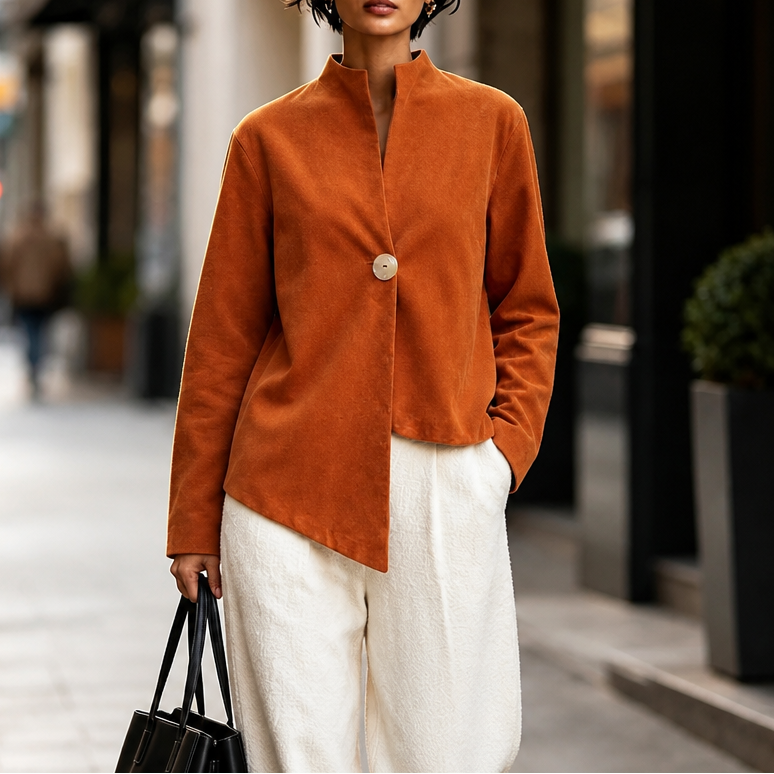 Natalia asymmetric cropped statement coat – image 12