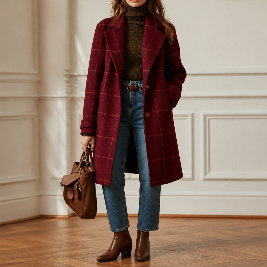 Morgan oversized plaid coat – image 12