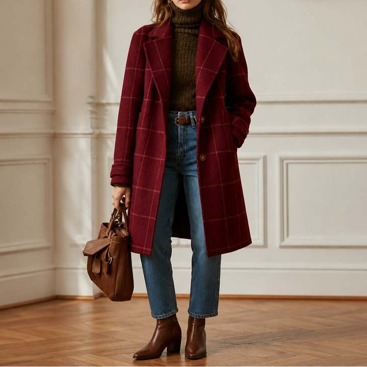 Morgan oversized plaid coat – image 12