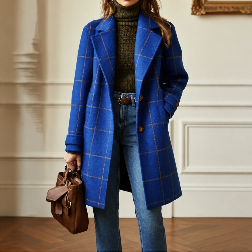 Morgan oversized plaid coat – image 13