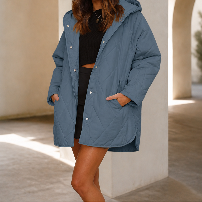 Hadley diamond quilted hooded puffer jacket – image 16