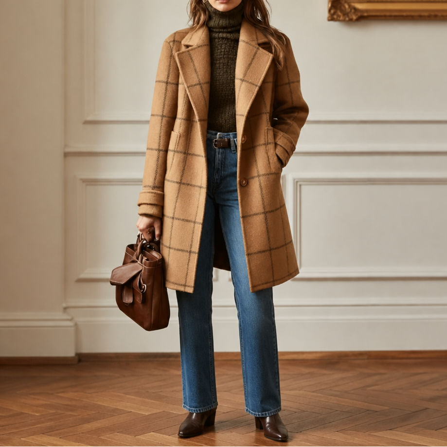 Morgan oversized plaid coat – image 15