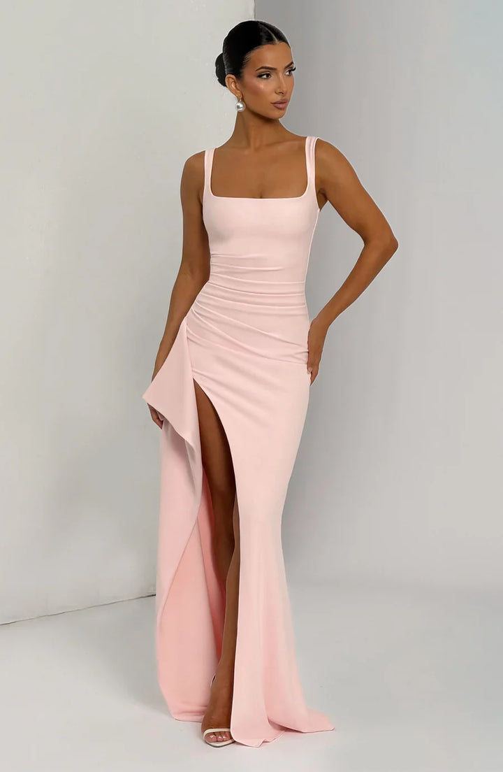Jillian open back satin slip maxi dress – image 8