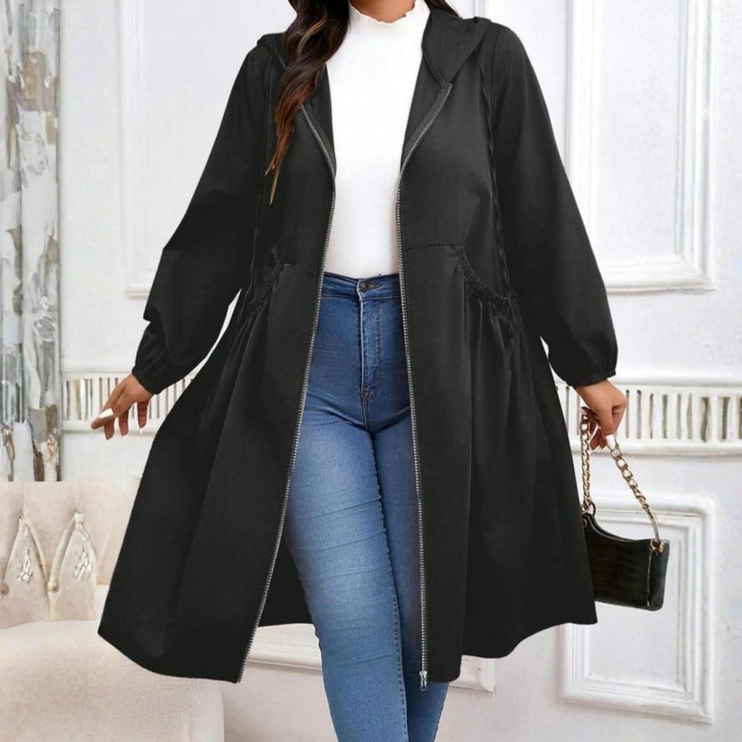 Fabiola zip up winter coat with hood