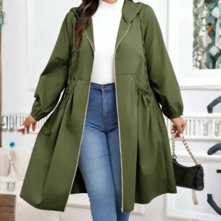 Fabiola zip up winter coat with hood – image 3