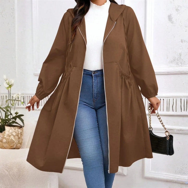 Fabiola zip up winter coat with hood – image 5