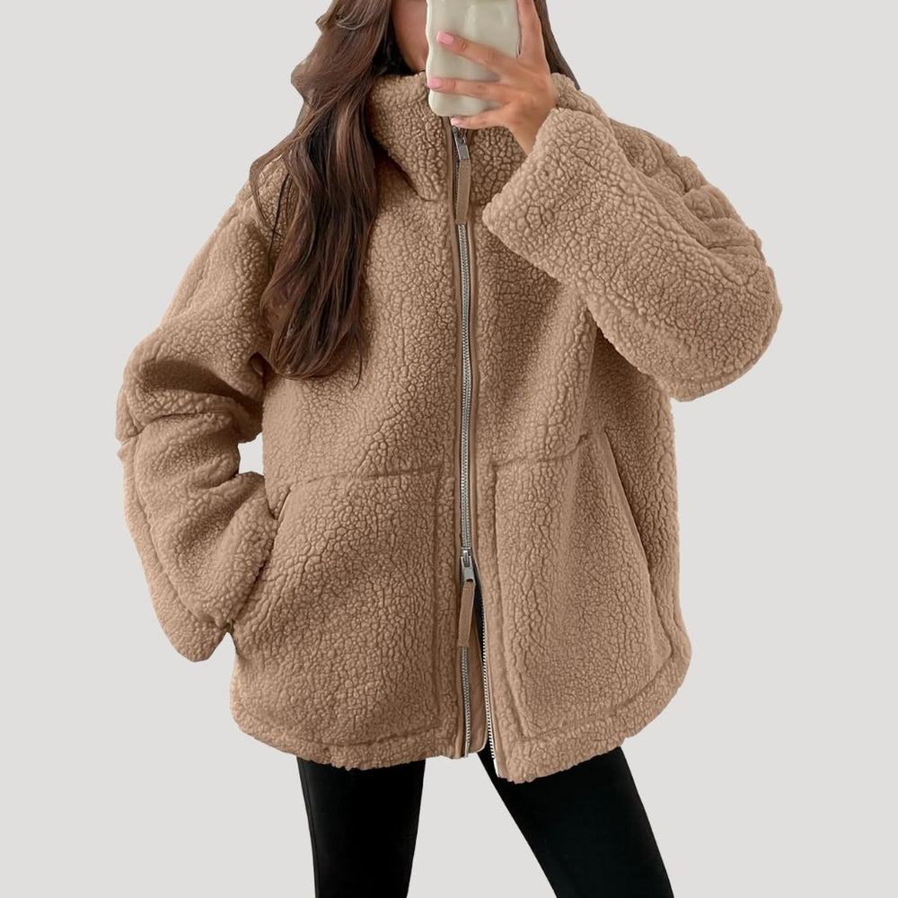 Sabrina oversized teddy fleece jacket – image 2