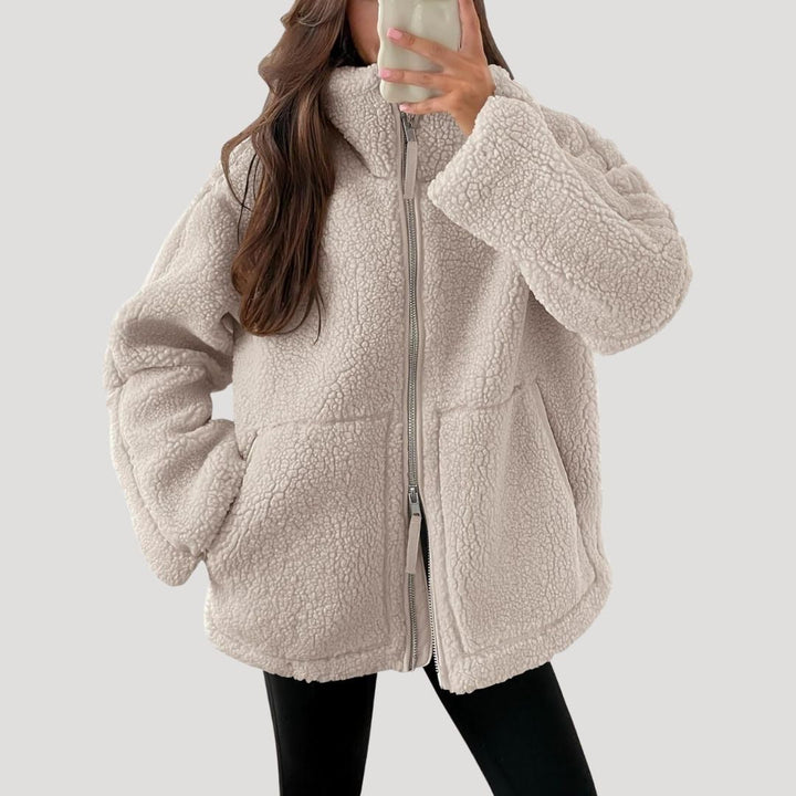 Sabrina oversized teddy fleece jacket – image 3