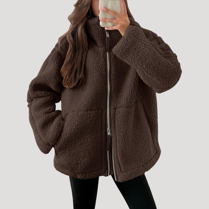 Sabrina oversized teddy fleece jacket – image 4